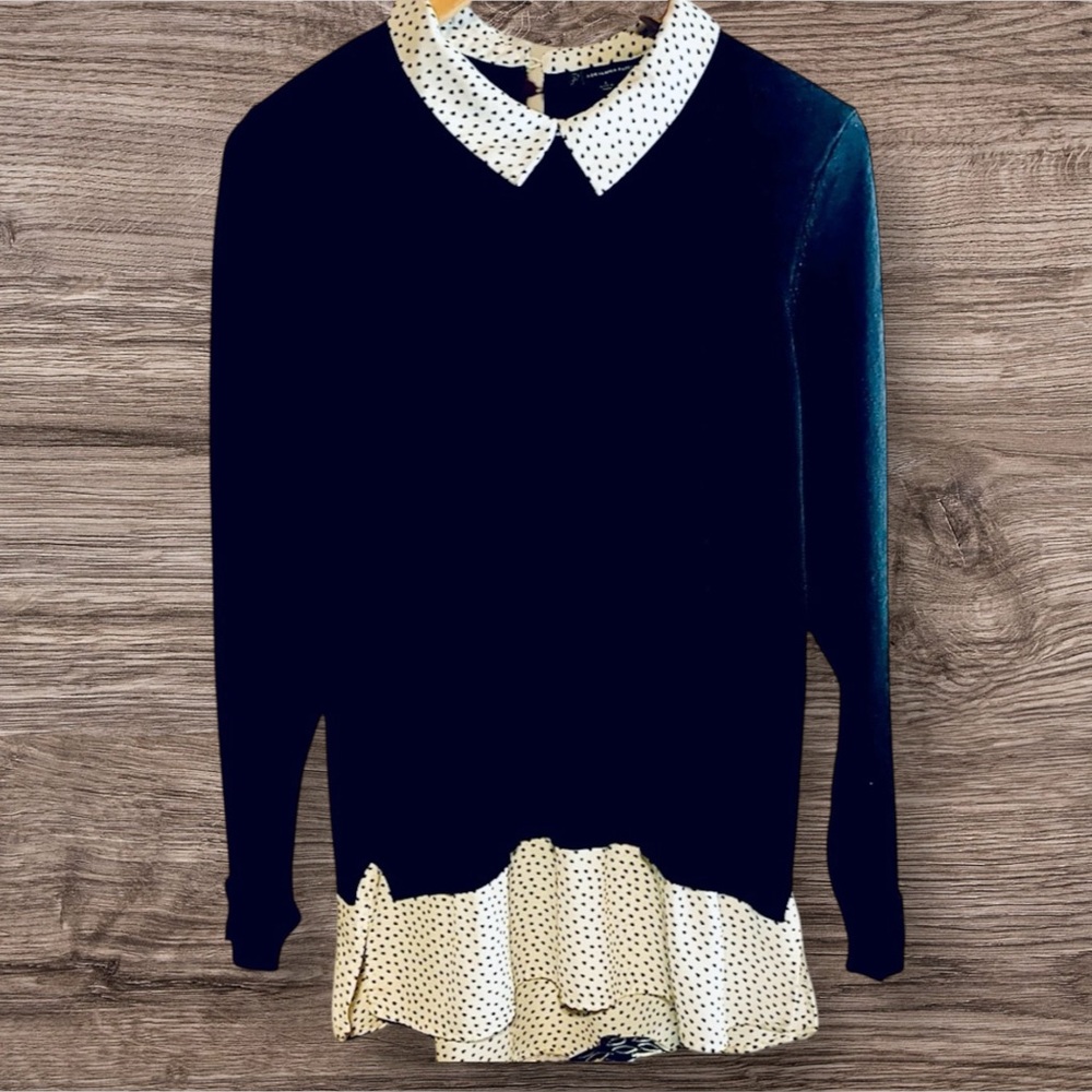 Adrianna Papell Black and White lightweight sweater size Large